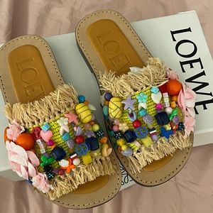 Loewe Beaded Slide Sandals